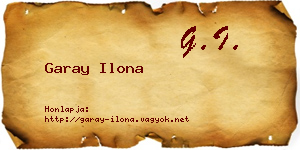 Garay Ilona névjegykártya